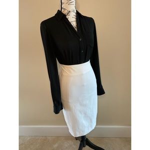 White bebe Pencil Skirt